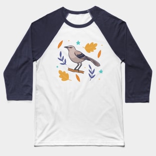 Northern Mockingbird Baseball T-Shirt